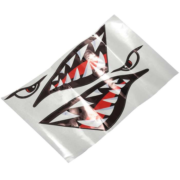 Waterproof 2 Pieces Teeth Mouth Decal Stickers for Kayak Canoe Dinghy Boat Durable Stickers Home Car