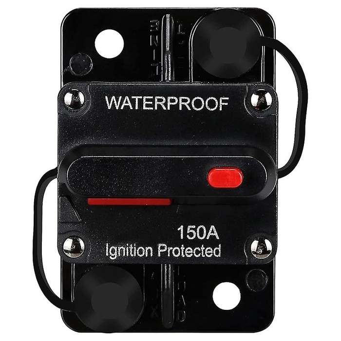 Waterproof Circuit Breaker,with Manual Reset,12v-48v Dc,150a,for Car Trolling Motors Boat Power