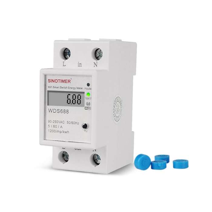 Wds688 Smart Wifi Single-phase Energy Meter Multifunction Rail Energy Meter 5-60a 230v