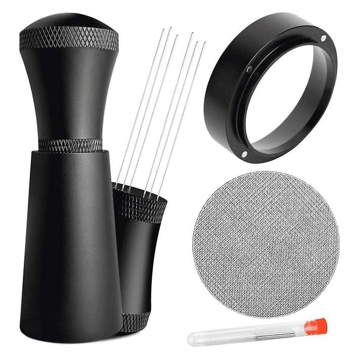 WDT Tools Espresso Puck Screen - 54mm Dosing Funnel & Stainless Steel Needles Coffee Stirrer Distrib
