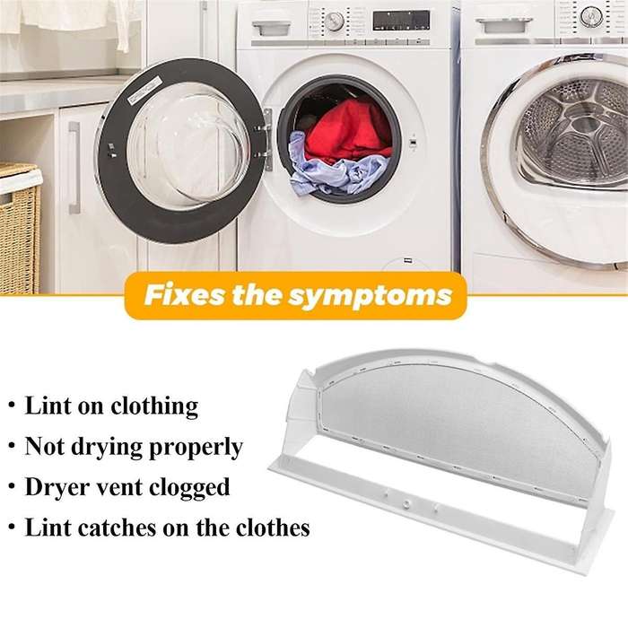 WE18X25100 WE18M19 Dryer Lint Screen Filter Screen Mesh for Dryers Replaces WE18M30 WE18M28 AP603751