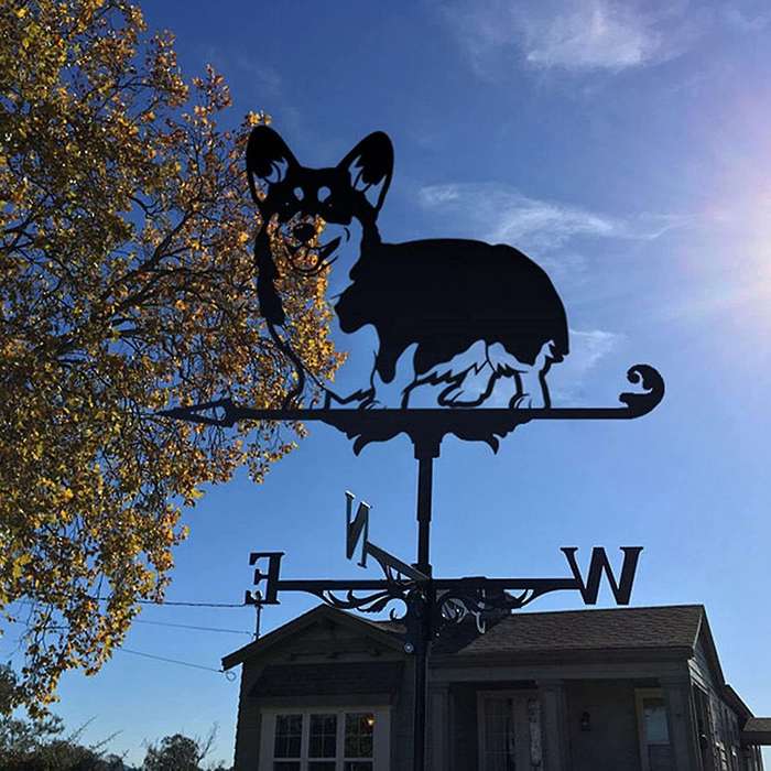 Weather Vane Stainless Steel Spray Paint European Style Gardening Metal Craft