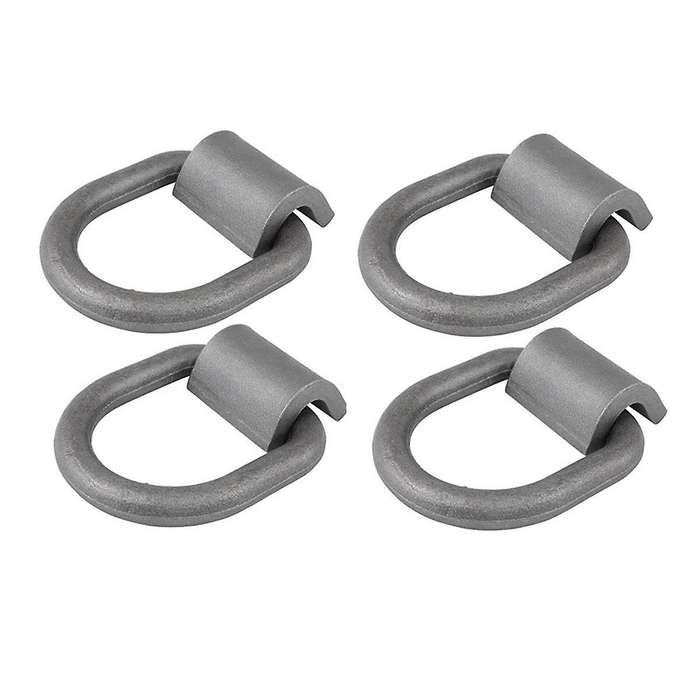 Weld On D Ring Heavy Duty Trailer Truck D Ring 4-pack Trailer Tie Down Anchor,1/2 Inch Stake Pocket