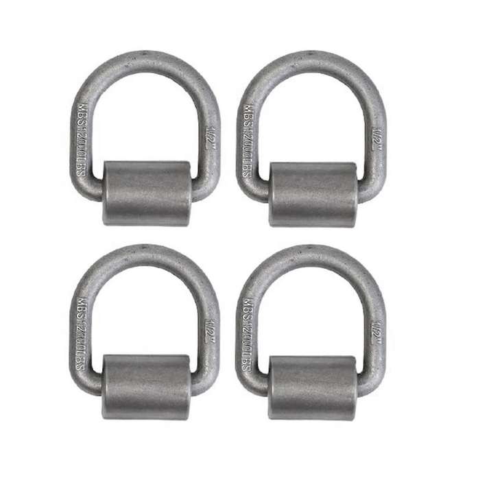 Weld On D Ring Heavy Duty Trailer Truck D Ring 4-pack Trailer Tie Down Anchor,1/2 Inch Stake Pocket
