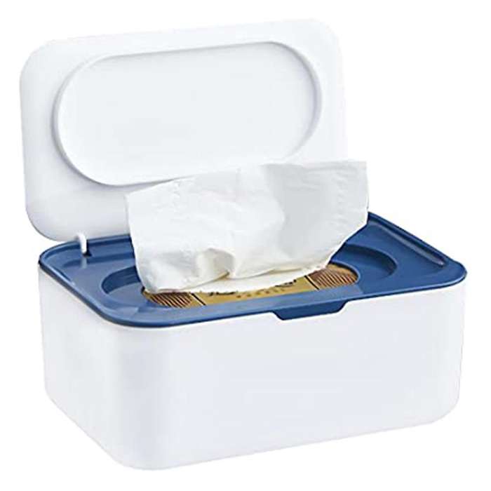 Wet Wipe Dispenser,baby Napkin Storage Box Holder Container Dust-proof Wet Tissue Box , Office (gra