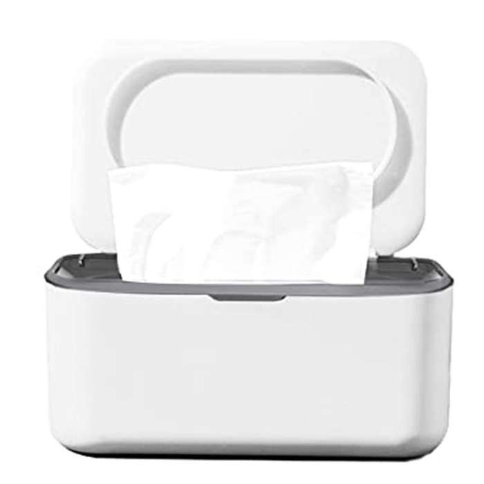 Wet Wipe Dispenser,baby Napkin Storage Box Holder Container Dust-proof Wet Tissue Box , Office (gra