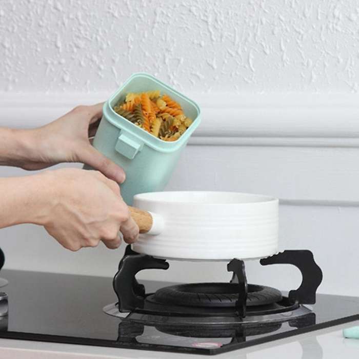Wheat Straw Soup Cup Breakfast Cup Microwaveable Square Buckle Sealed Soup Pot Food Storage Containe