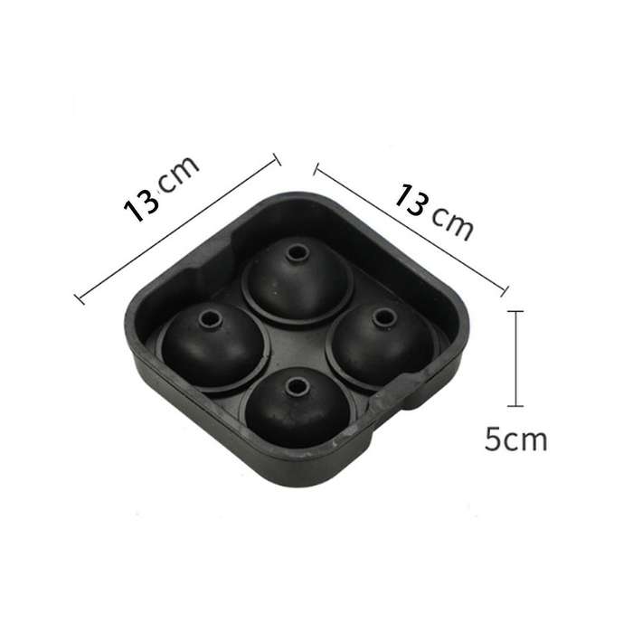 Whiskey Ice Ball Maker Food Grade Reusable Silicone Ice Mold Tray Ice Cube Mold Kitchen with 5cm Bal
