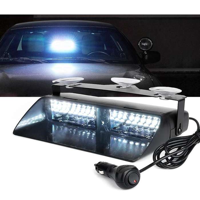 White 16 LED High Intensity LED Law Enforcement Emergency Hazard Warning Strobe Lights for Interior