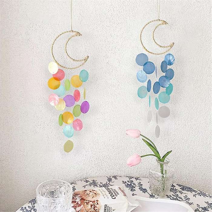 White Wind Chime Outdoor Beach Gift Indoor Outdoor Home Moving Garden Decoration
