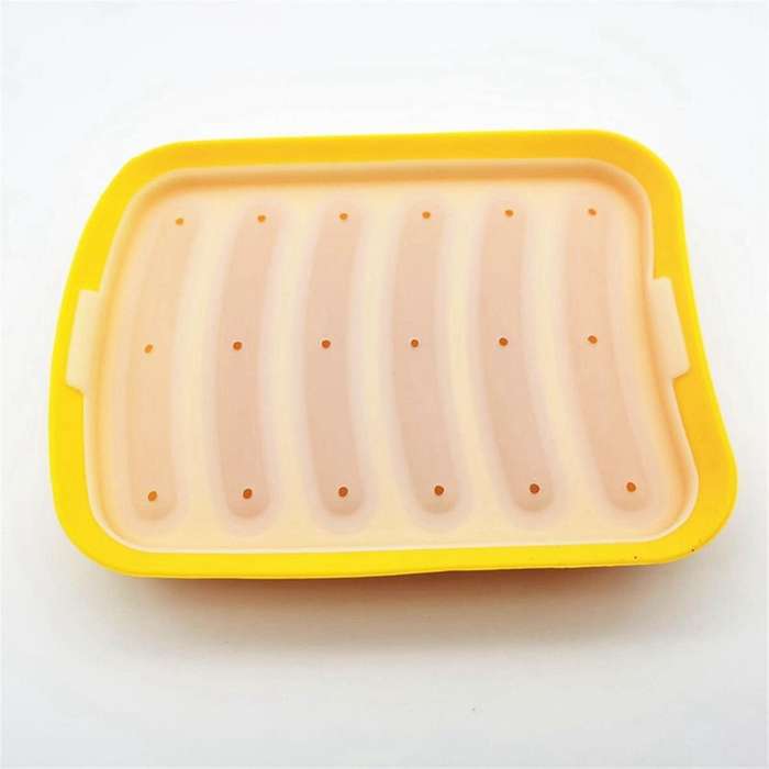 White-6 in 1 Sausage Machine DIY Mold Making Hot Dog Handmade Ham Silicone Mold Food Machine Kitchen