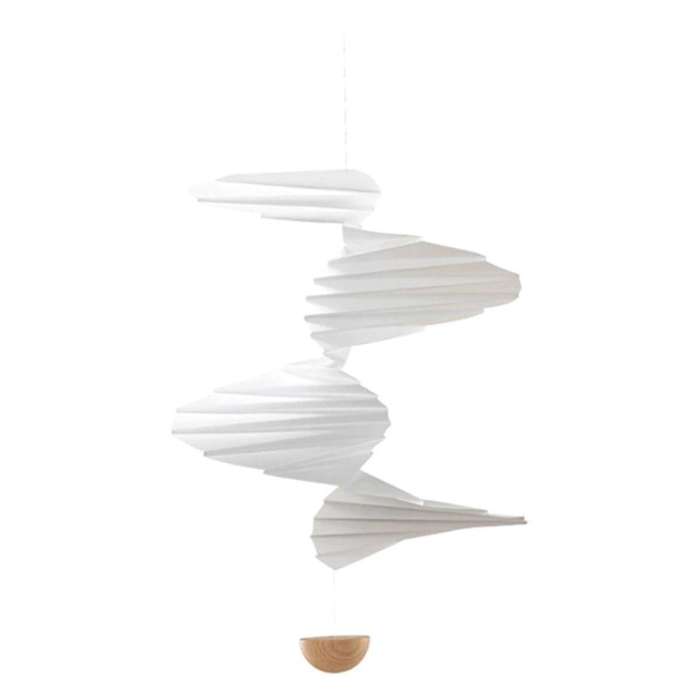 White Wind Chime Hanging Swirl Airflow Silent Wind Chime Home Decoration Accessories for Balcony Bed