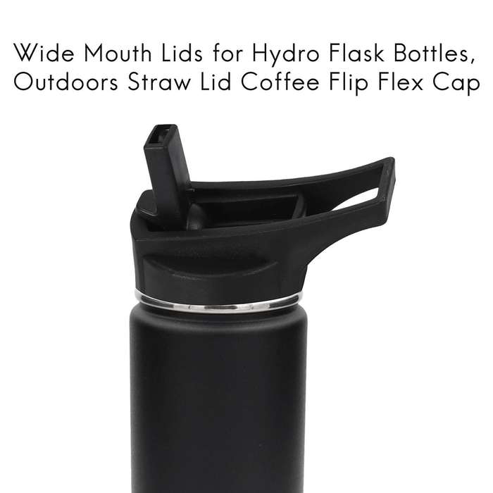 Wide Mouth Lids for Bottles,Outdoors Straw Lid Coffee Flip Flex Cap,Leak Proof Lids Water Bottle Acc