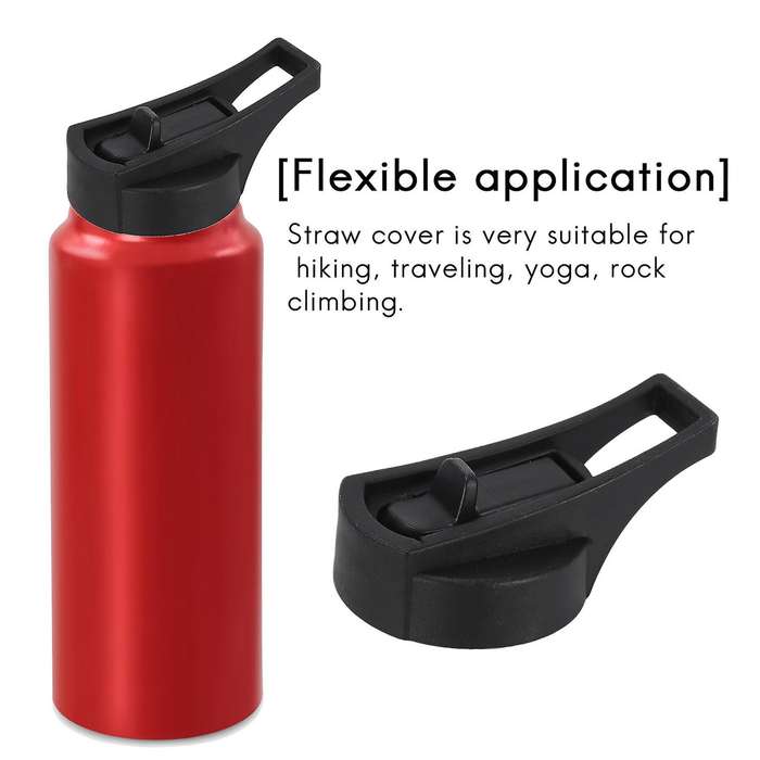 Wide Mouth Lids for Bottles,Outdoors Straw Lid Coffee Flip Flex Cap,Leak Proof Lids Water Bottle Acc