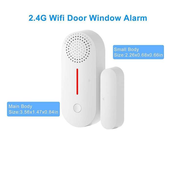 WIfi Alarm Wireless Magnetic Door Window Sensor, Window and Door Alarms, Tuya Smart Devices Door Chi