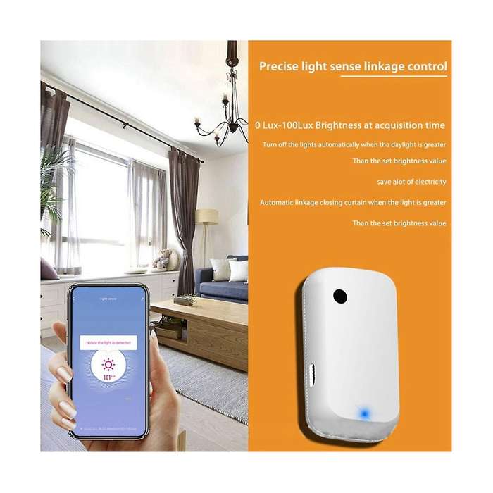 Wifi Light Sensor Intelligent Home Illumination Sensor Linkage Control Brightness Sensor Illuminati