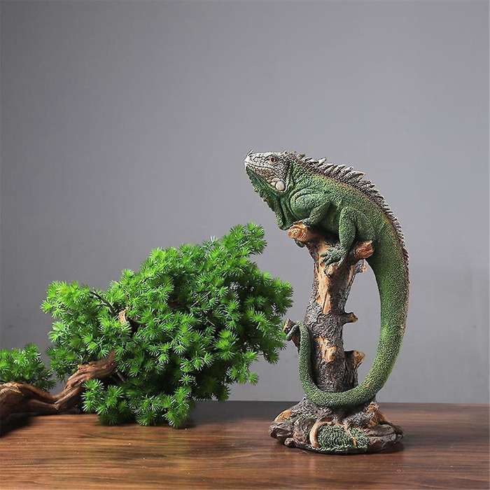 Wild Animals Statue, Resin Lizard Figure, Outdoor Garden Ornament for Patio Lawn Veranda