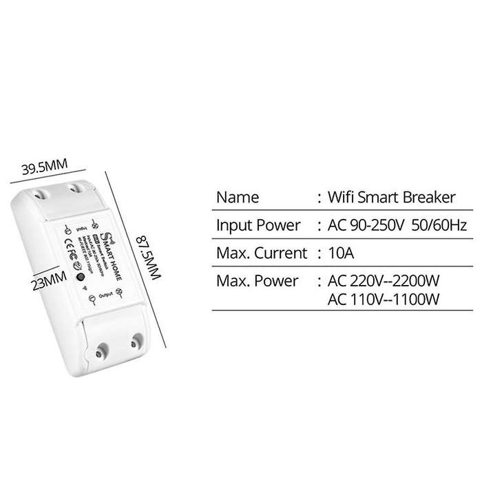 WiFi Wireless Smart Switch with RF Receiver for Smart Home, No Hub Required, Support DIY Module. (2-