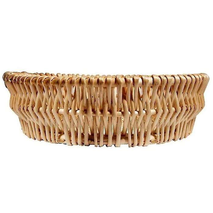 Willow Bread Basket Wicker Storage Basket Round Wicker Fruit Basket Wicker Woven Food Basket Round W