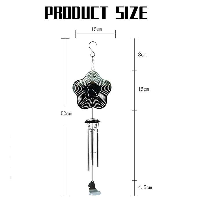 Wind Chimes Wind Spinner Outdoor Decor, Windchimes with 4 Thickened Aluminum Tubes for Mom Grandma W