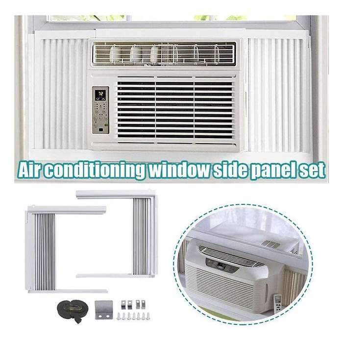 Window Air Conditioner Side Panels with Frame, Adjustable Insulation AC Side Panel for BTU Window AC