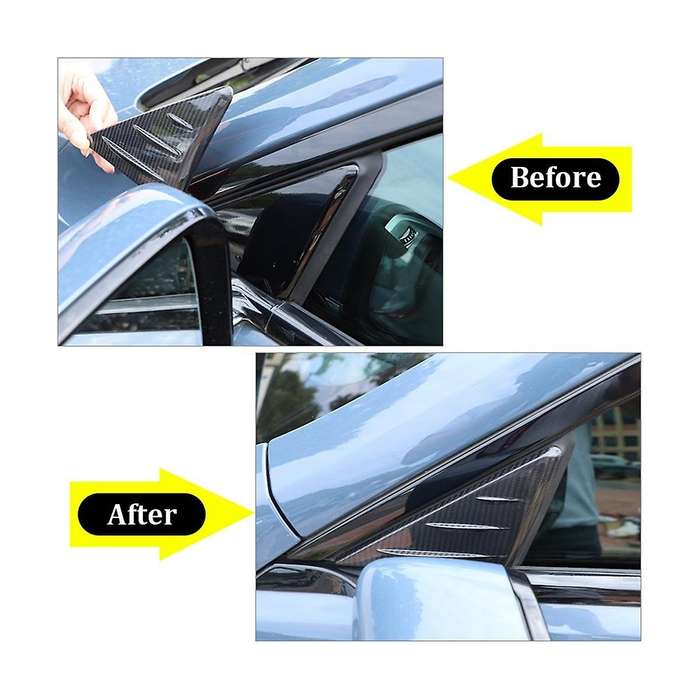 Window A Pillar Front Door Triangle Trim Cover for 8 Series G14 G15 G16 2019-2022 Accessories ,Dry