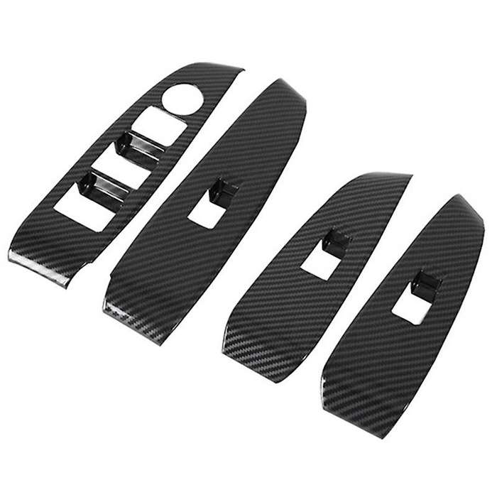 Window Lift Switch Button Cover Trims Door Armrest Panel Frame for 6 Atenza 2019 2020 Carbon Fiber
