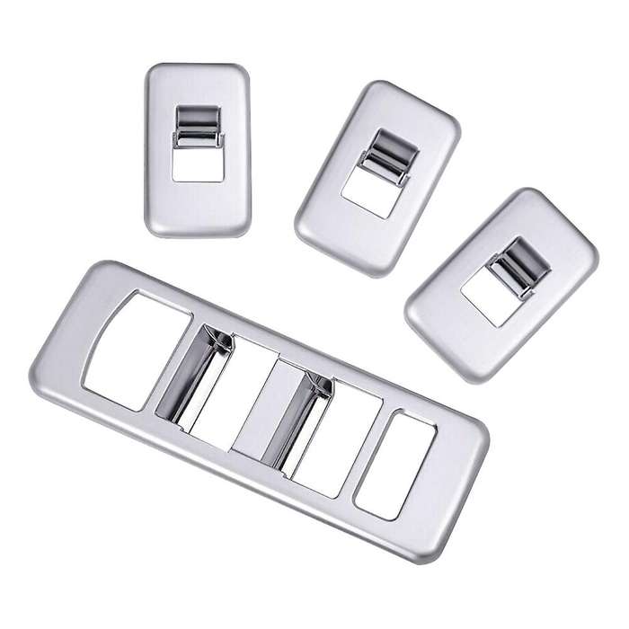 Window Lift Switch Frame Cover Trim for Land Sport 2014-2016 Plastic Chrome