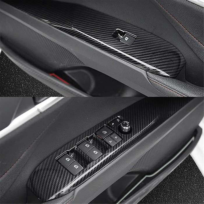 Window Switch Door Lock Panel Cover Trim for 9th 2024 2025 Accessories Carbon Fiber