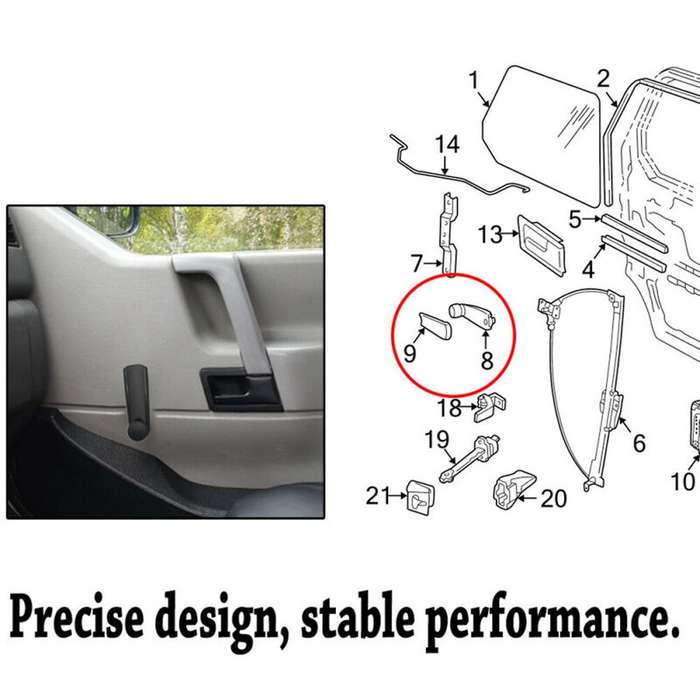 Window Winder Crank Handle Regulator Cover 357837581 for T4 1990-1994 Transporter Carrado 1984-1992