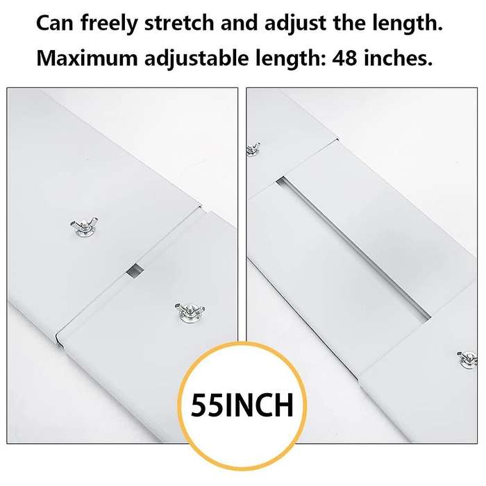 Window Vent Kit for Air Conditioners, Adjustable Length Window Seal Plates for 5 Inch Exhaust Hose