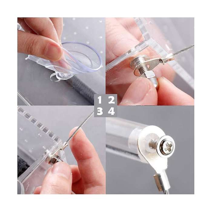 Window Weatherproof Outdoor Suction Cup Hanger Window with 3 Section Tray and Roof Cover