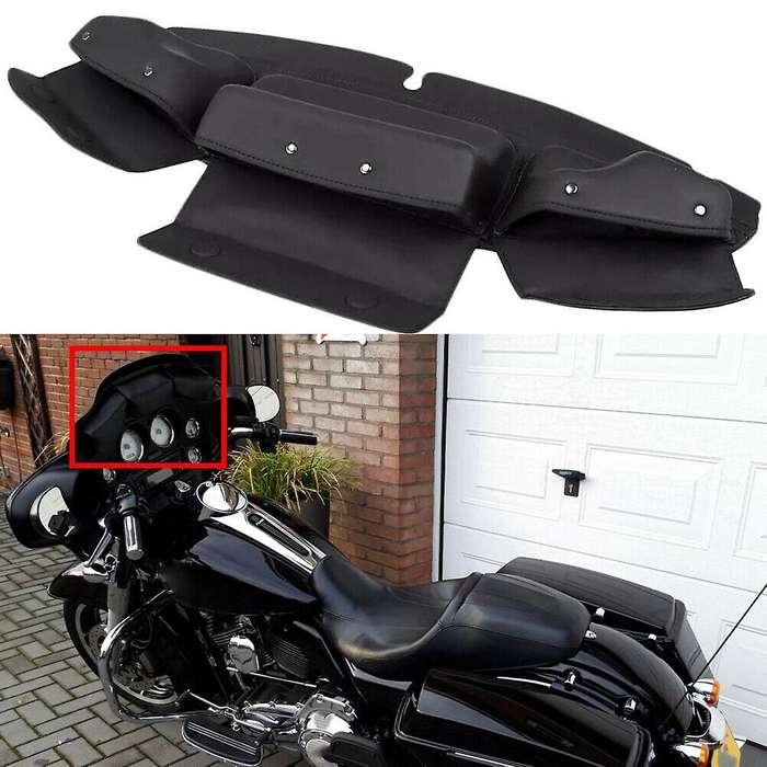Windshield Bag Three Pocket Batwing Fairing Pouch for 2014-2022 Touring Glide, Street Glide Glide