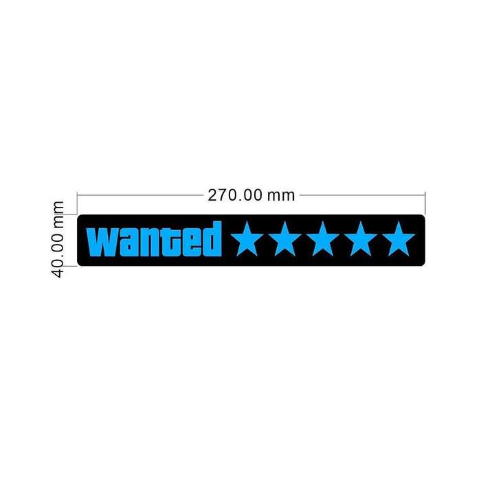 Windshield Electric Wanted Car LED Sign Window Stickers for JDM Glow Panel Accessories - Blue Light