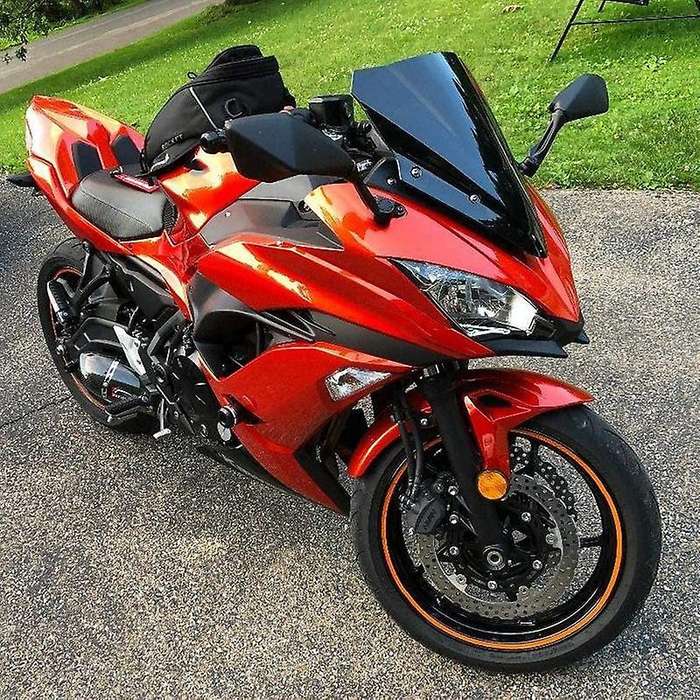 Windshield WindScreen Double Bubble Windshield Deflector for Ninja 650 2017-2019 Motorcycle Accessor
