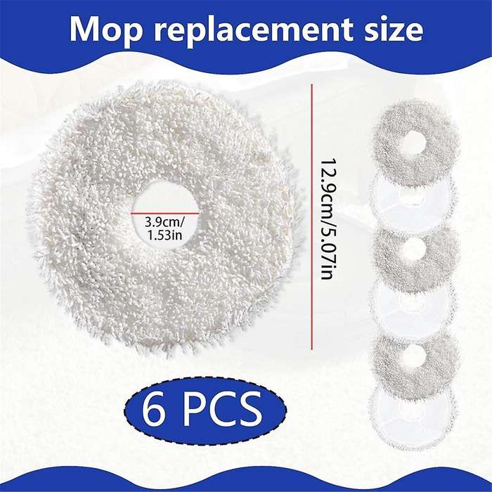 Wiping Cloths Accessories for L20 Ultra, Cleaner for L10s Ultra, Washable Microfibre Wet Mop Pad Acc