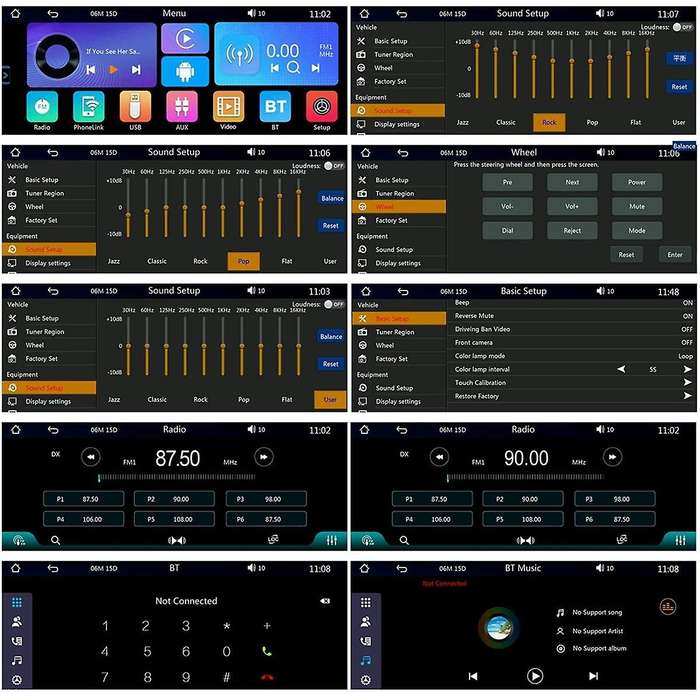 Wireless 2 Din Car Stereo Carplay Android Auto,6.86 Inch Car Radio,Bluetooth Mirror Link FM/SWC/USB
