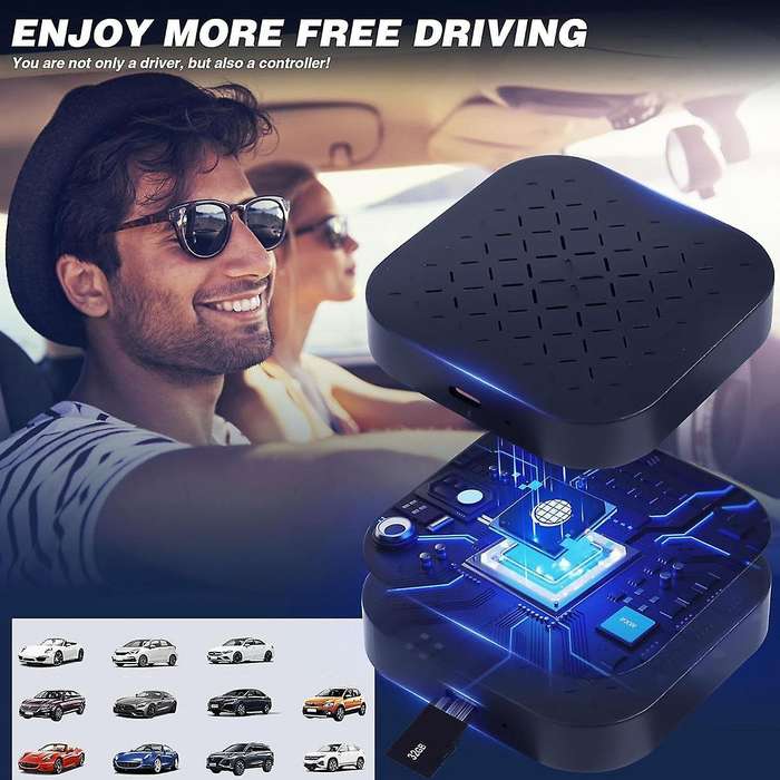 Wireless Carplay Adapter, Box, 5GHz WiFi and 5.1 BT, Suitable for 2017+ Wired CarPlay Cars, Plug an