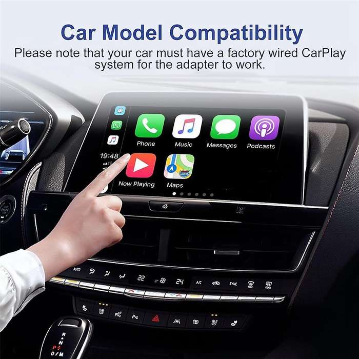 Wireless CarPlay Adapter, Wireless CarPlay Dongle Convert Wired to Wireless CarPlay/Android Auto for