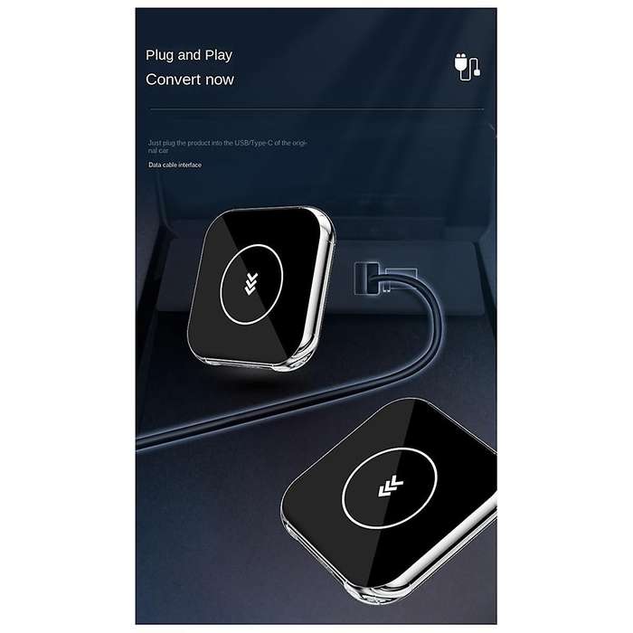 Wireless Carplay Android Adapter 2 in 1 Wireless Adapter Car Adapter Convert Wired Android Auto to