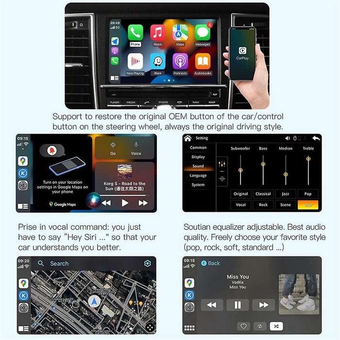 Wireless CarPlay Kits Android Auto Fit for W/PCM3.1
