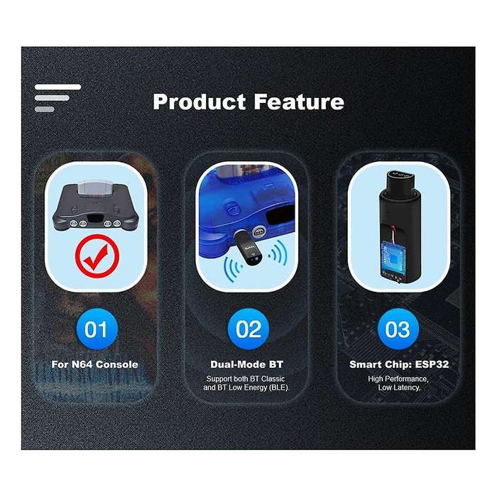 Wireless Game Controllers Adapter for Console for // Controllers Gray
