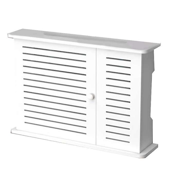 Wireless Wifi Router Storage Boxes Wooden Box Cable Plus Wire Bracket Wall Hanging Plug Board Shelf