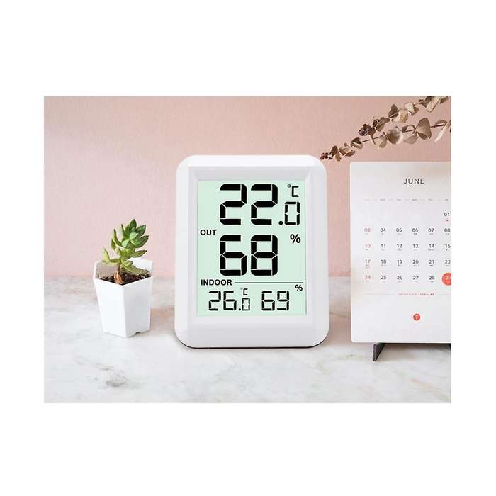 Wireless Thermometer Hygrometer Babyroom Digital Lcd Temperature Humidity Monitor Indoor Outdoor Wea