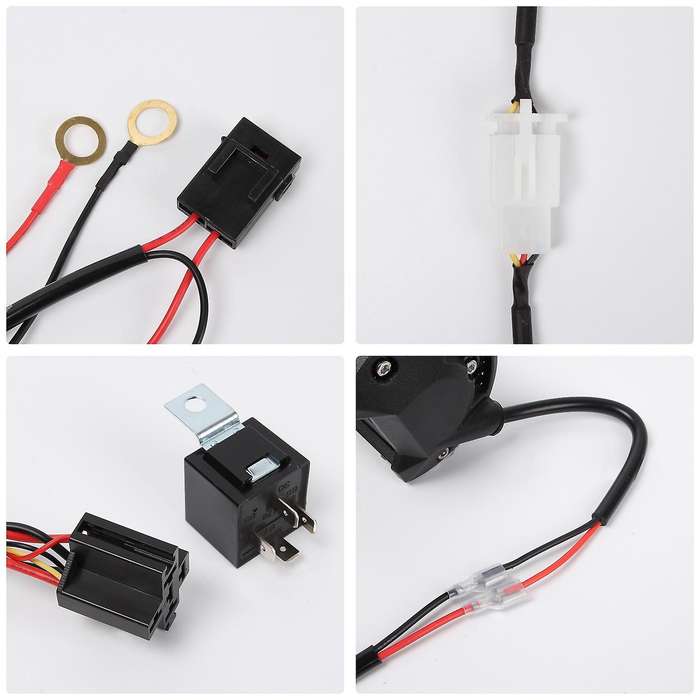 Wiring Harness Kit Fuse Relay Switch 40A 12V for LED Work Driving Light HID Bar