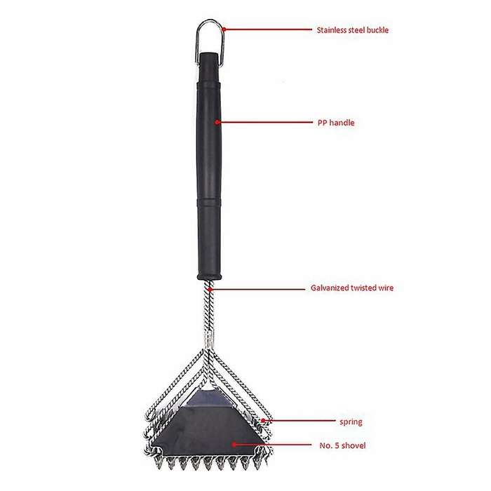 With A Scraper Barbecue Brush 3 In 1 Anti-Scalding Barbecue Brush 18-Inch Barbecue Brush