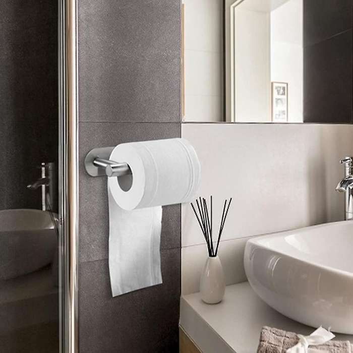 Without Drilling Holder Self-Adhesive Roll Paper Holder Stainless Steel Tissue Holder for Bathroom K