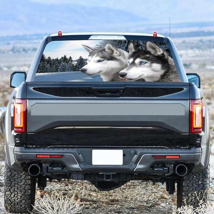 Wolf for Truck Suv Pickup 3D Rear Windshield Decal Sticker Decor Rear Window Glass Poster 66.1 x 29.