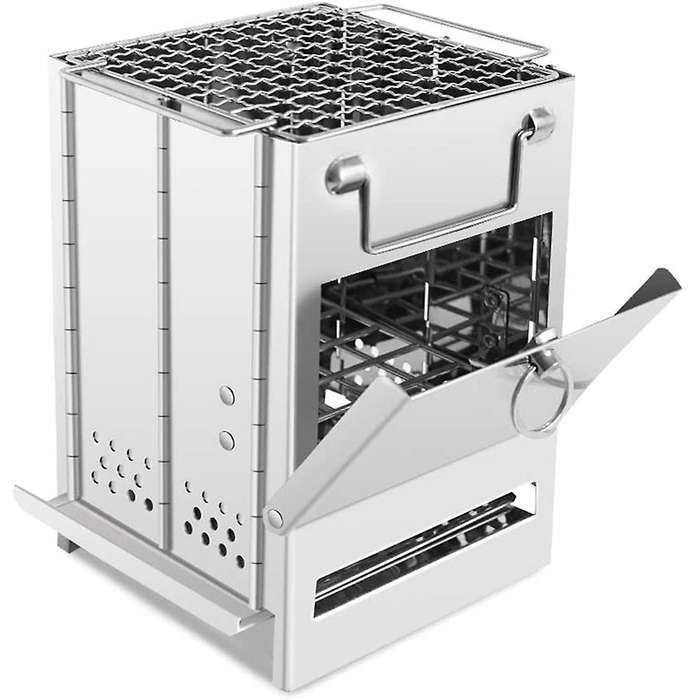Wood Burning Camp Stove Portable Backpacking Stove Folding Grill, Perfect for Outdoor Camping Hiking
