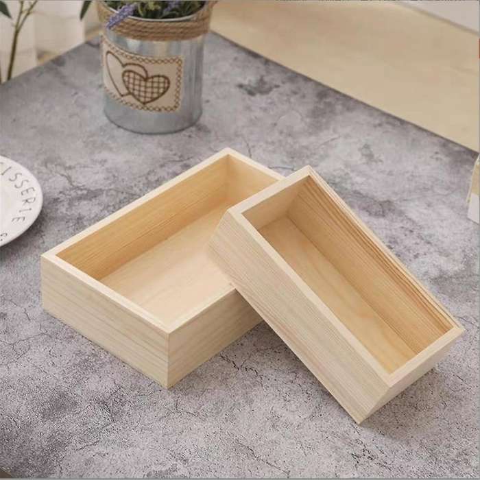Wood Storage Box - Versatile and Stylish Organizer for Home and Office - Durable and Eco-friendly De